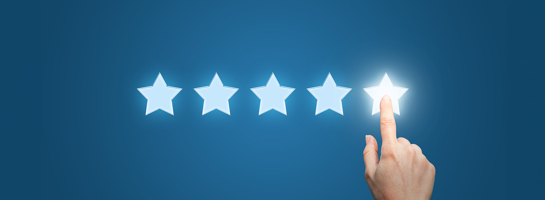 The image shows a graphic design with a blue banner at the bottom featuring five white stars against a dark background, followed by the word  Stars  in white capital letters. On the right side of the image, there s a hand holding a smartphone, displaying a screen with a star emoji and a magnifying glass icon, suggesting a search or highlight function. The overall style is sleek and modern, possibly related to a theme of stardom, achievement, or ratings.